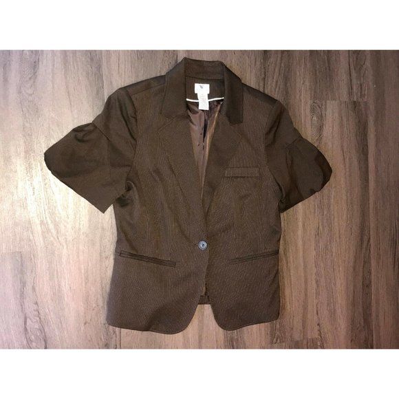 Worthington Industries Jackets & Blazers - Worthington Petite Stretch Brown Pin Striped Size